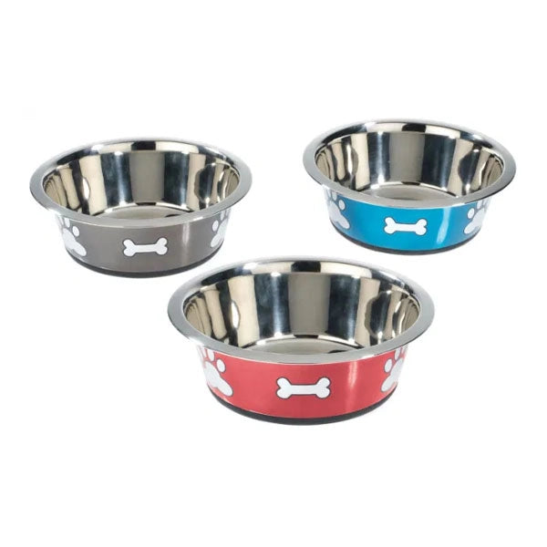 Classic Posh Paws stainless steel dog bowl 900ml 170mm diameter
