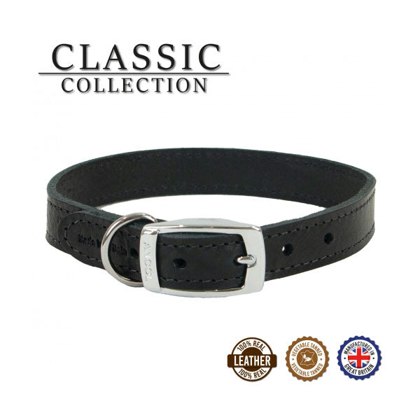 Classic Leather Dog Collar - Various Sizes