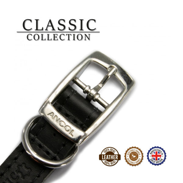 Classic Leather Dog Collar - Various Sizes