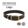 Ancol latigo leather dog collar havana brown