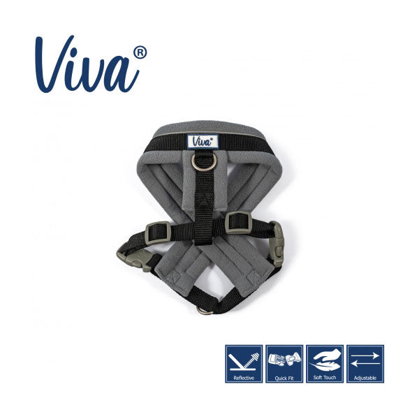 Ancol Viva Padded Dog Harness Black S 36-42cm Pawsome Pets At Home