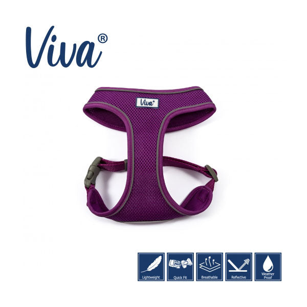 Viva Comfort Dog Harness Purple XS 28-40cm