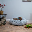 Plush donut dog bed Ancol slate grey various sizes