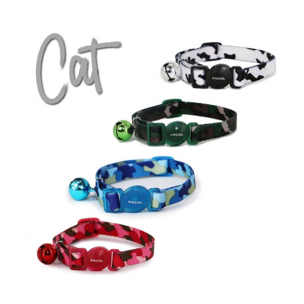 Ancol cammo safety cat collar camouflage pattern breakaway buckle
