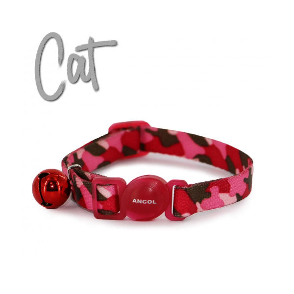 Cat safety collar Ancol camouflage design breakaway protection UK