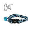 Cat collar leopard print safety breakaway multiple colour options UK