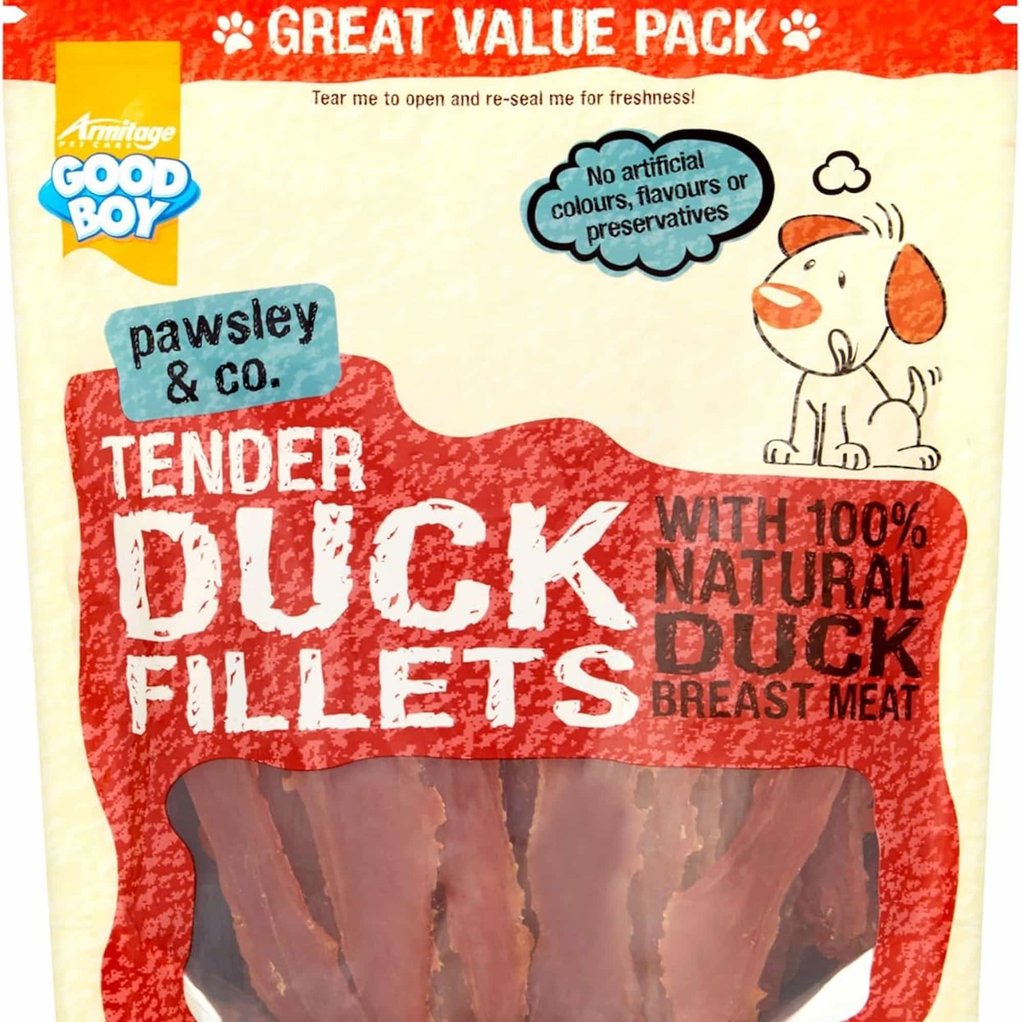 👉 Good Boy tender duck fillets dog treats 320g natural soft training reward chews UK