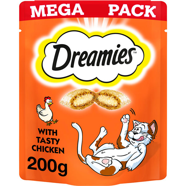 DREAMIES chicken cat treats crunchy snacks UK