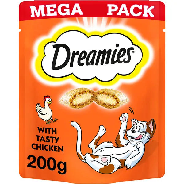 DREAMIES chicken cat treats crunchy snacks UK