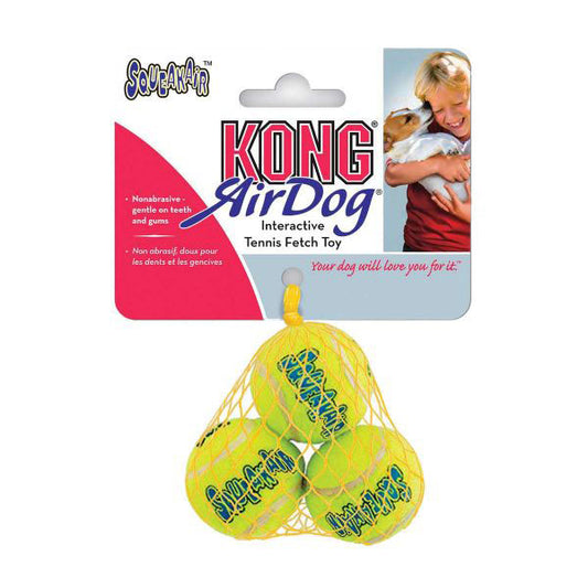 KONG Squeakair Tennis Balls  Dog Toy - Pack of 3 - Small