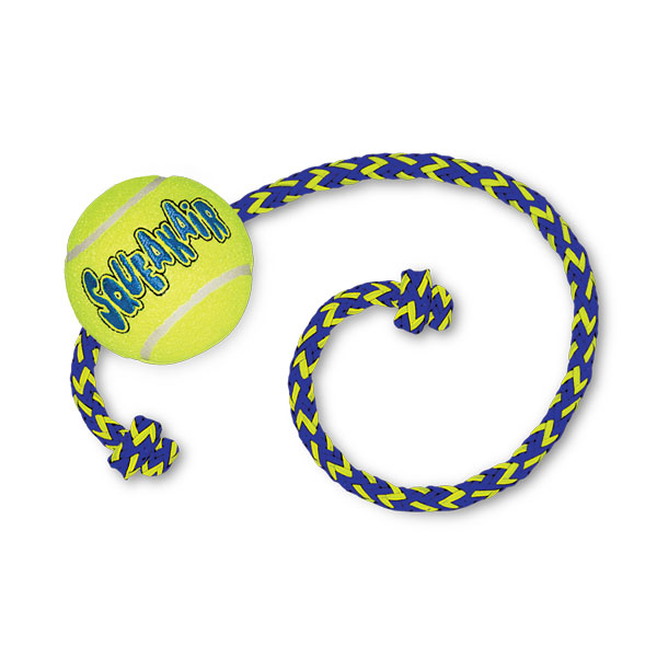 KONG Rope Ball Dog Toy – Durable Squeaky Fetch & Tug Toy for Active Dogs UK