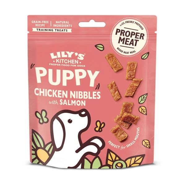 Lily's Kitchen dog puppy chicken salmon nibbles treats 70g