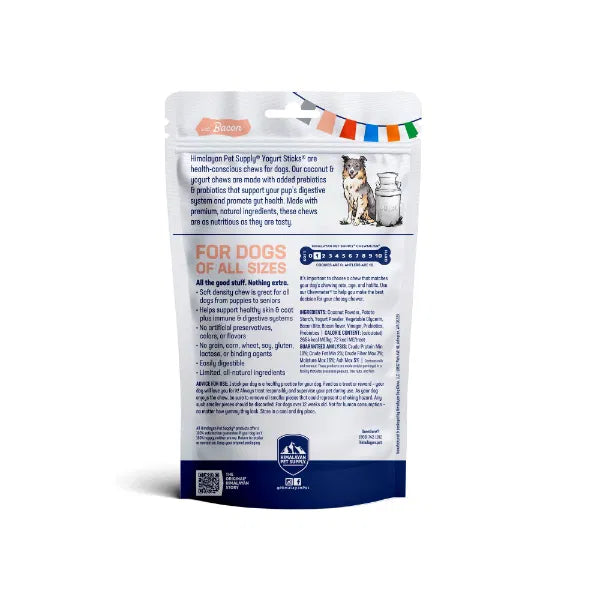 Himalayan Yogurt Stick Bacon Dog Treats 5pk