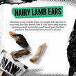 NAW Hairy Lamb Ears close up - natural air dried dog chew