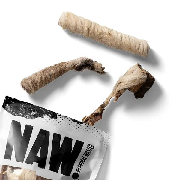 Beef head skin dog treats NAW brand 250g natural protein chews