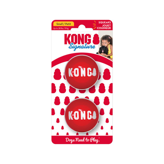 KONG Signature Balls Dog Toy - 2 pack
