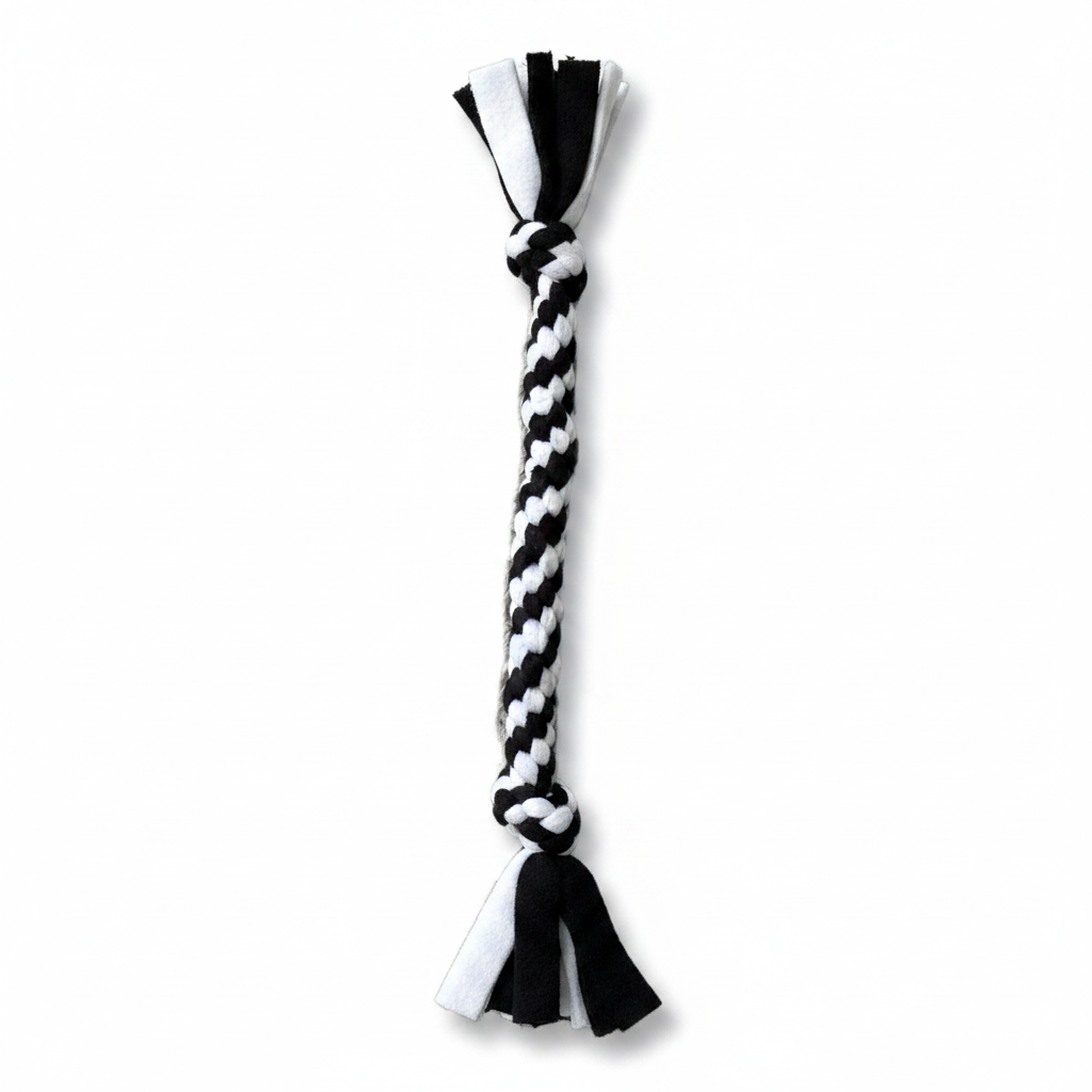 Black and White Tug Toy for Dogs