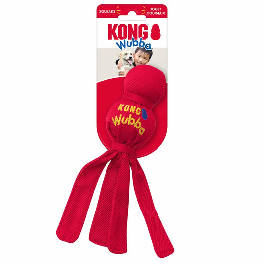 KONG Wubba Dog Toy red durable tug and fetch toy for dogs UK