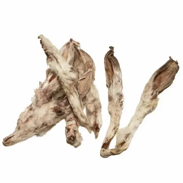 Natural hairy rabbit ears dog treat